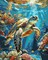 Painting by Numbers for Adults Number Oil Painting Kit Paint by Numbers Kit Beginner Turtle DIY Painting Kits for Adults Without Frame Paint by Number On Canvas for Gift Home Wall Decor